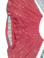 Thumbnail for Jyoti Fashion Gorgeous Gajri Red 5MM Ton To Ton Red Thread Embroidery Faux Georgette Lehenga Choli with Dupatta - Distacart