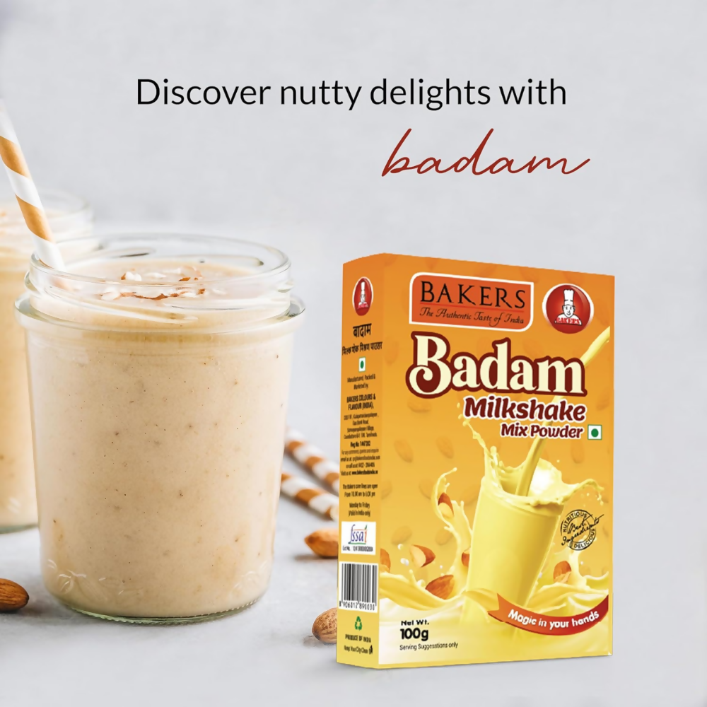 BAKERS Milk Shake Mix Powder - Badam Flavor - Dista