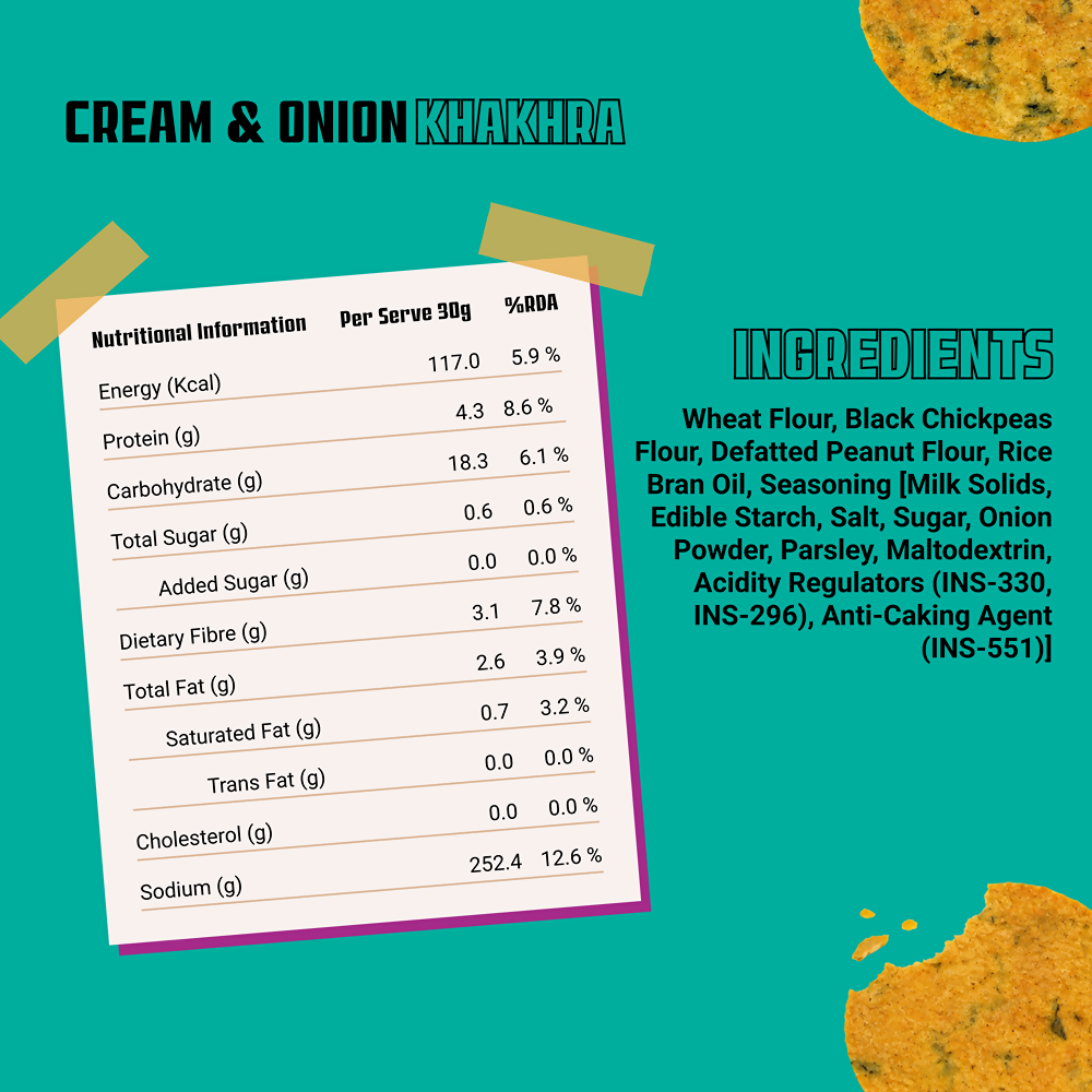 Knacks Coin Khakhra Crisps - Dream & Onion Flavour - Dista