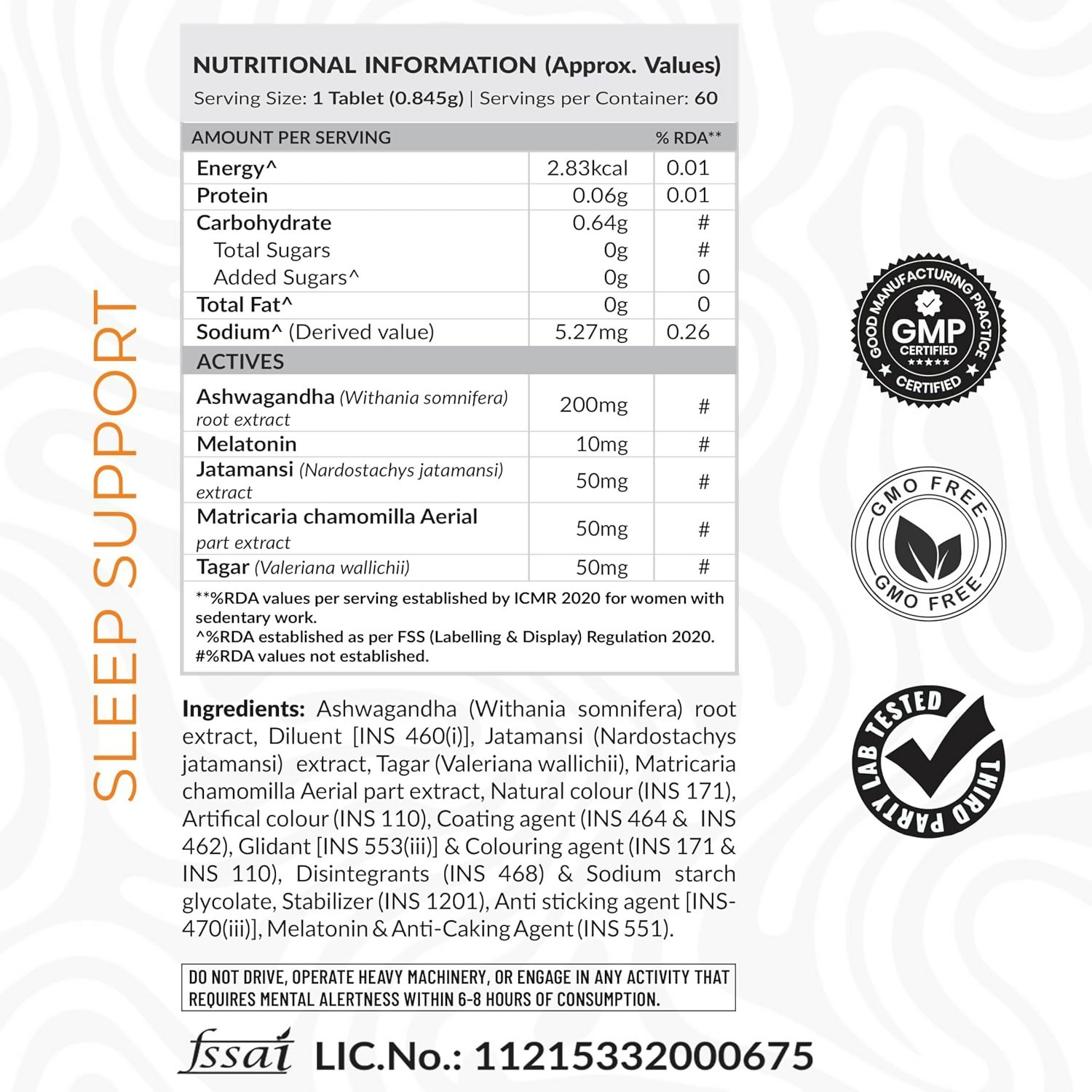 As-It-Is Atom Sleep Non-Addictive Sleep-Aid Veg Tablets