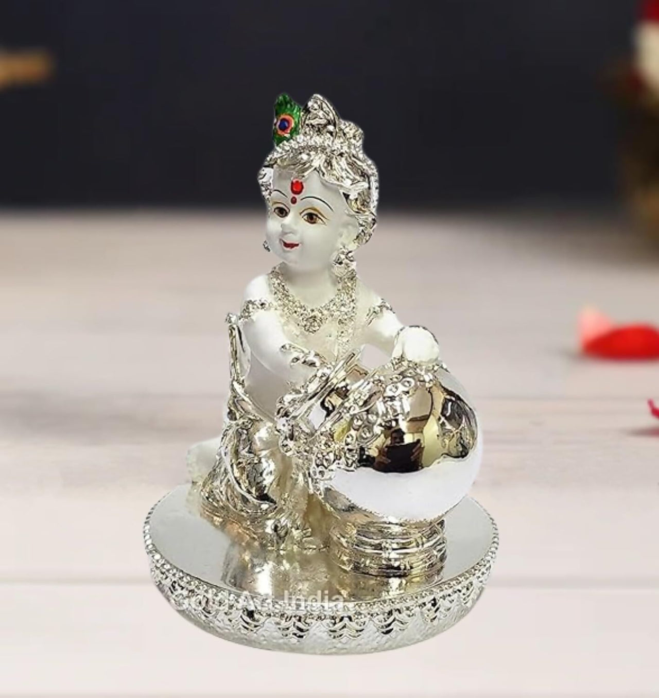 Gold Art India Makhan Krishna Idol - Distacart