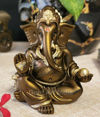 Thumbnail for Gold Art India Gaddi Ganesh Idol For Car Dashboard - Distacart