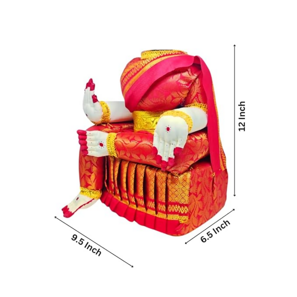SRI YAGNAA - Decoartive Ammavari Doll - Red - Dista