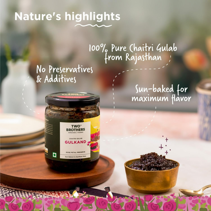 Two Brothers Organic Farms - Natural Gulkand - Distacart