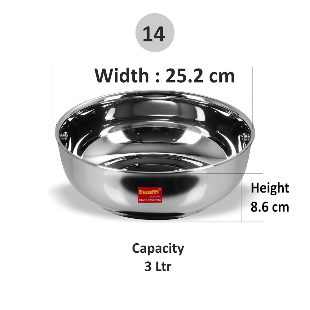 Sumeet Stainless Steel Induction Bottom Gas Stove Friendly Tasra - Dista