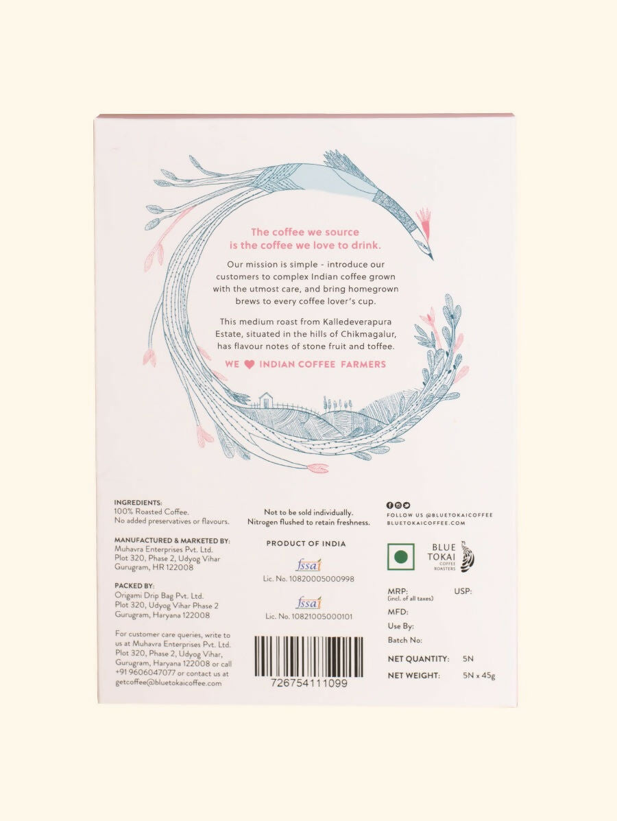 Blue Tokai Cold Brew Bags - Kalledeverapura Estate - Distacart