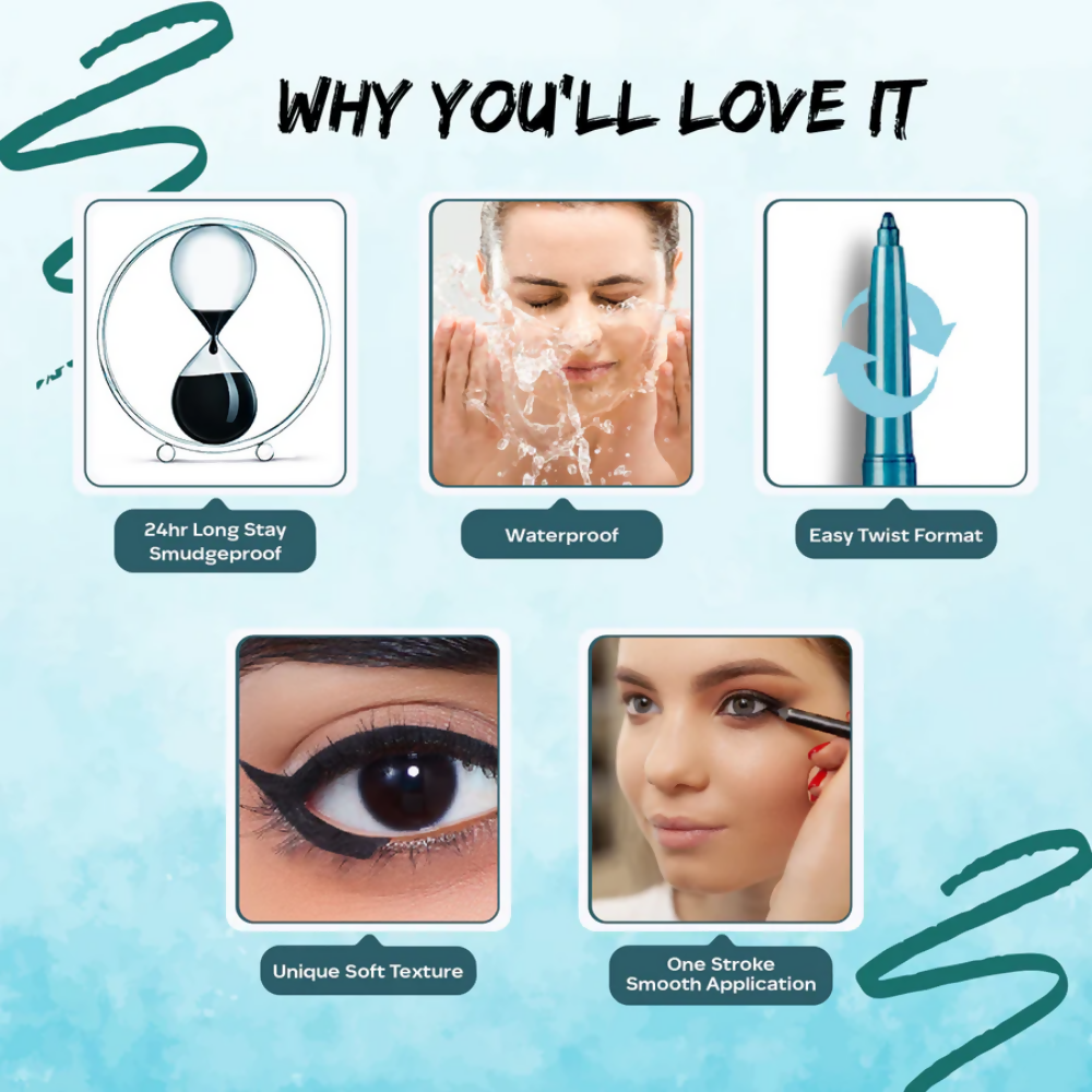 Faces Canada Ultime Pro Twist Eye Kajal Liner - Green 06 - Distacart