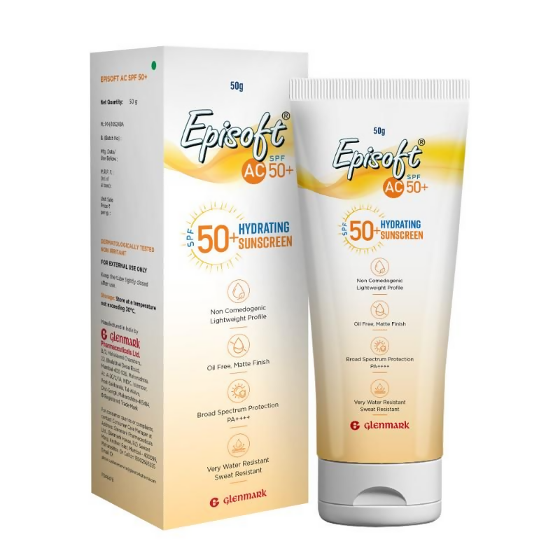 Episoft AC SPF 50+ Hydrating Sunscreen Matte Finish And Oil Free Formula - Distacart