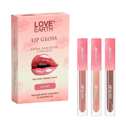Love Earth Liquid Lip Gloss - Nudes - Distacart