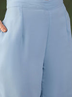 Thumbnail for Sangria Sequined Straight Kurta & Sharara With Dupatta - Distacart