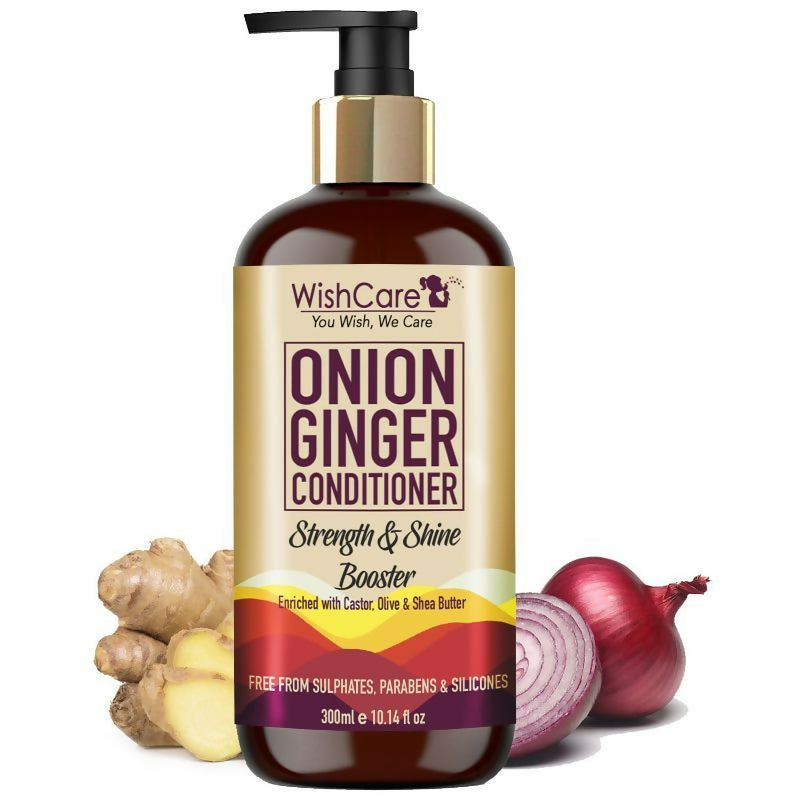 WishCare Onion Ginger Conditioner Strength & Shine Booster - Distacart