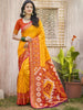 Shree Shyam Fashion Pochampalli Silk Yellow Saree - Distacart