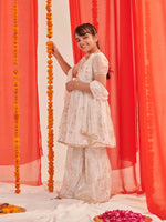Thumbnail for Joban Fashion Girl's Off White Color Sharara Set
