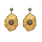 Thumbnail for Nuyug 18k Gold-Plated American Diamond Studded Anti Tarnish Contemporary Dangler Earrings