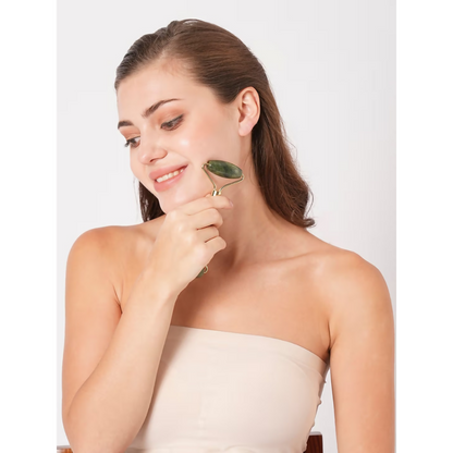 BUNGALOW BEAUTY Gold And Green Jade Roller - Dista