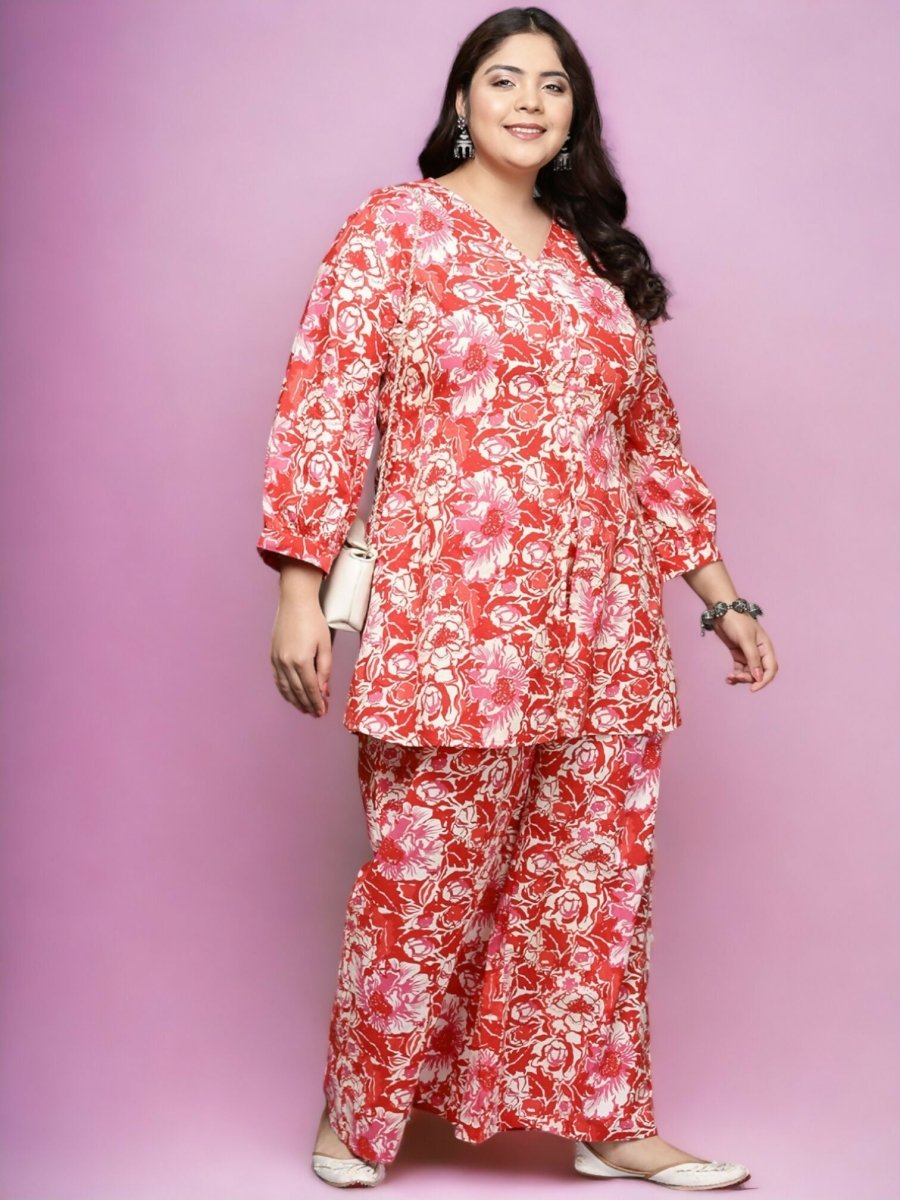 Ahalyaa Women's Traditional wear Tunic - Red - Distacart