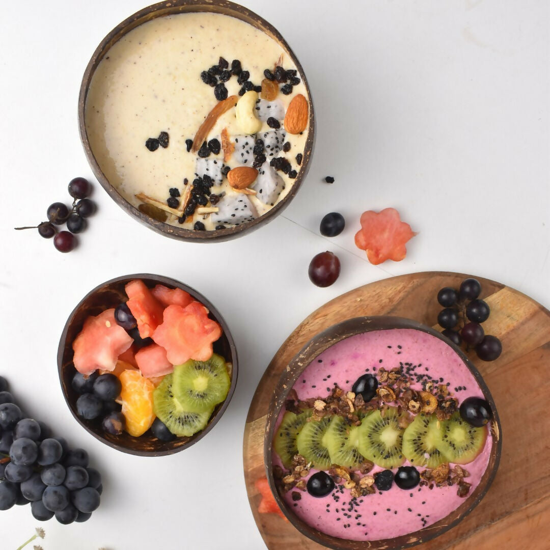 Thenga Artisan Mini Coconut Shell Bowl with Spoon - Dista
