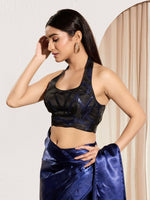 Thumbnail for Joban Fashion Navy Blue Cotton Padded Blouse With Square Neck Sleeveless