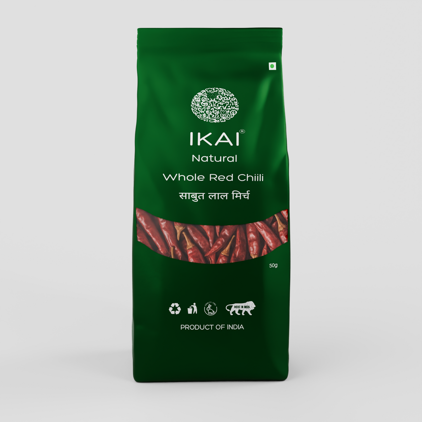 2 - Organic Whole Red Chilli - 50 gm