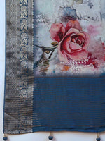 Thumbnail for Anouk Floral Zari Silk Blend Sungudi Saree - Distacart