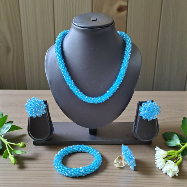 Inhanns Rangshine 4-In-1 Crystal Glam Set - Handmade - Sky Blue - Distacart