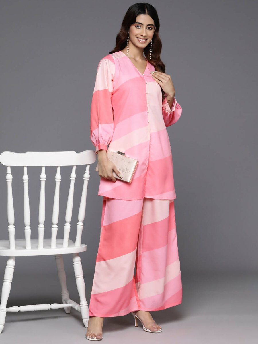 Ahalyaa Women's Traditional Wear Co-ods - Pink - Distacart
