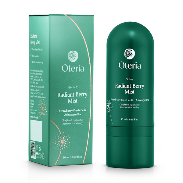 Oteria Radiant Berry Mist Toner For Glowing Complexion & Balances Oily, Dry - Distacart