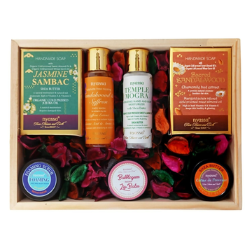 Nyassa Premium Bath and Body Treats Wooden Gift Set Kit - Distacart