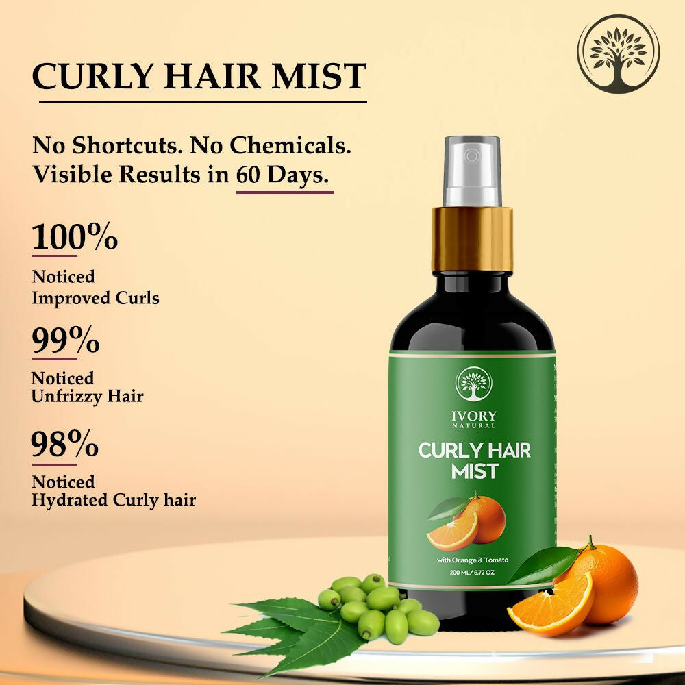 Ivory Natural Curly Hair Mist - Revitalize, Define, And Nourish Your Curly Hair - Distacart
