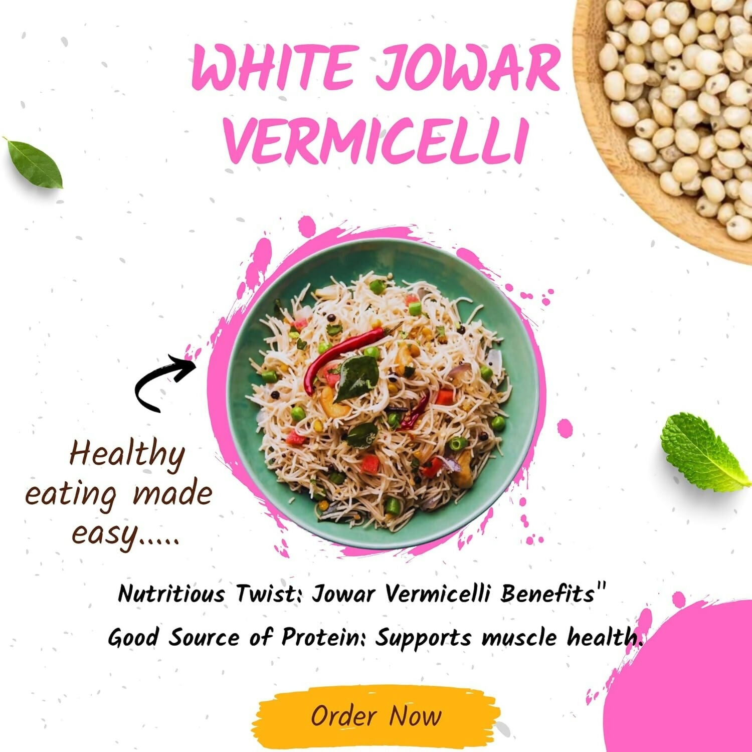 Ammi Samayal White Jowar Vermicelli (Semia) - Distacart