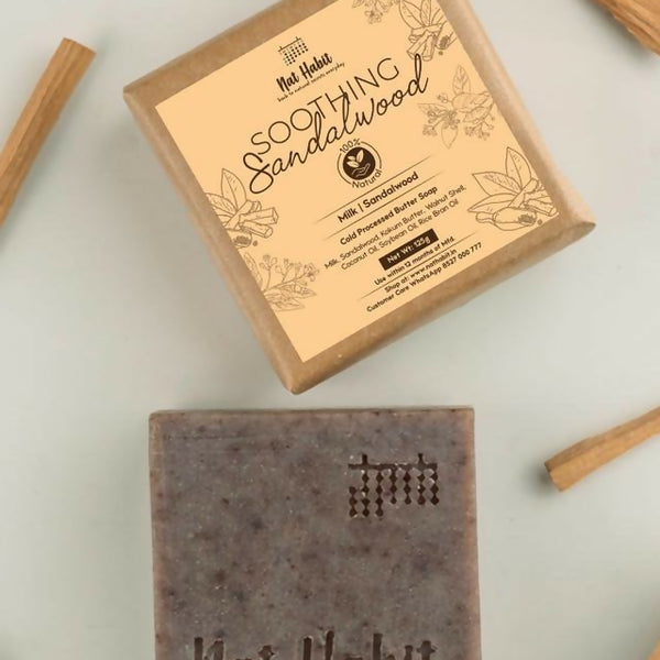 Nat Habit Cold Processed Soothing Sandalwood Soap - Distacart