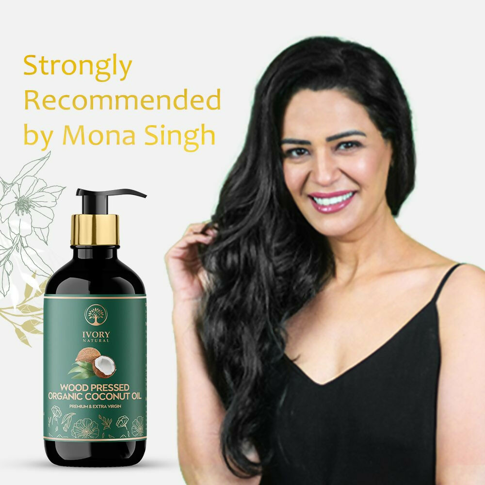 Ivory Natural Wood Pressed Organic Coconut Oil , Premium Extra Virgin Oil - For Radiant Skin, Hair Wellness & Baby Care - Distacart