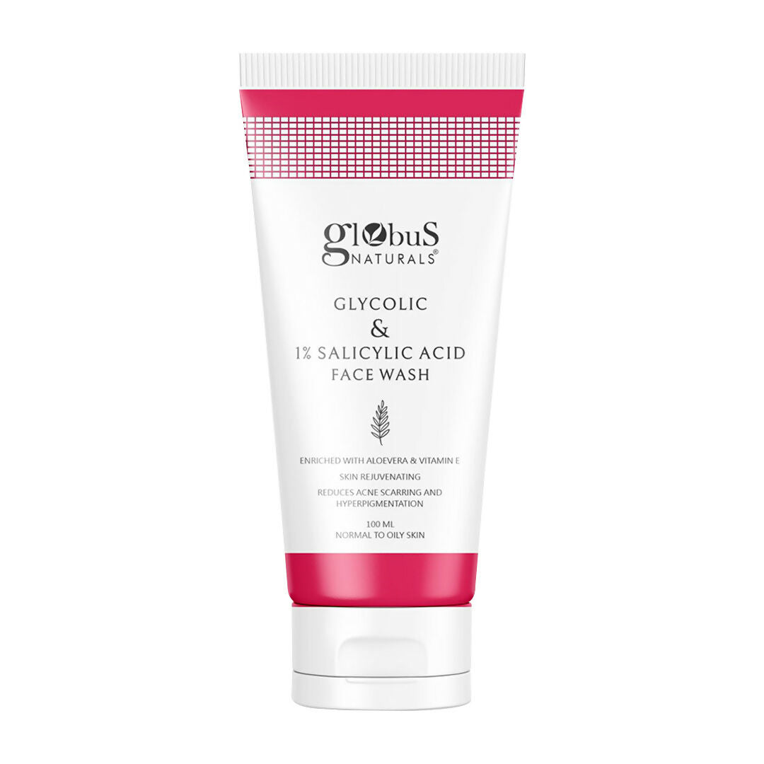 Globus Naturals Glycolic & 1% Salicylic Acid Face wash - Distacart