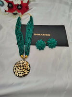 Thumbnail for Inhanns All-Day Statement Beaded Necklace Set - Sea Green - Distacart