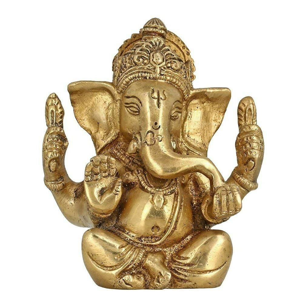 Artvarko Brass Lord Ganesha Ganpati Religious Statue Idol - Distacart