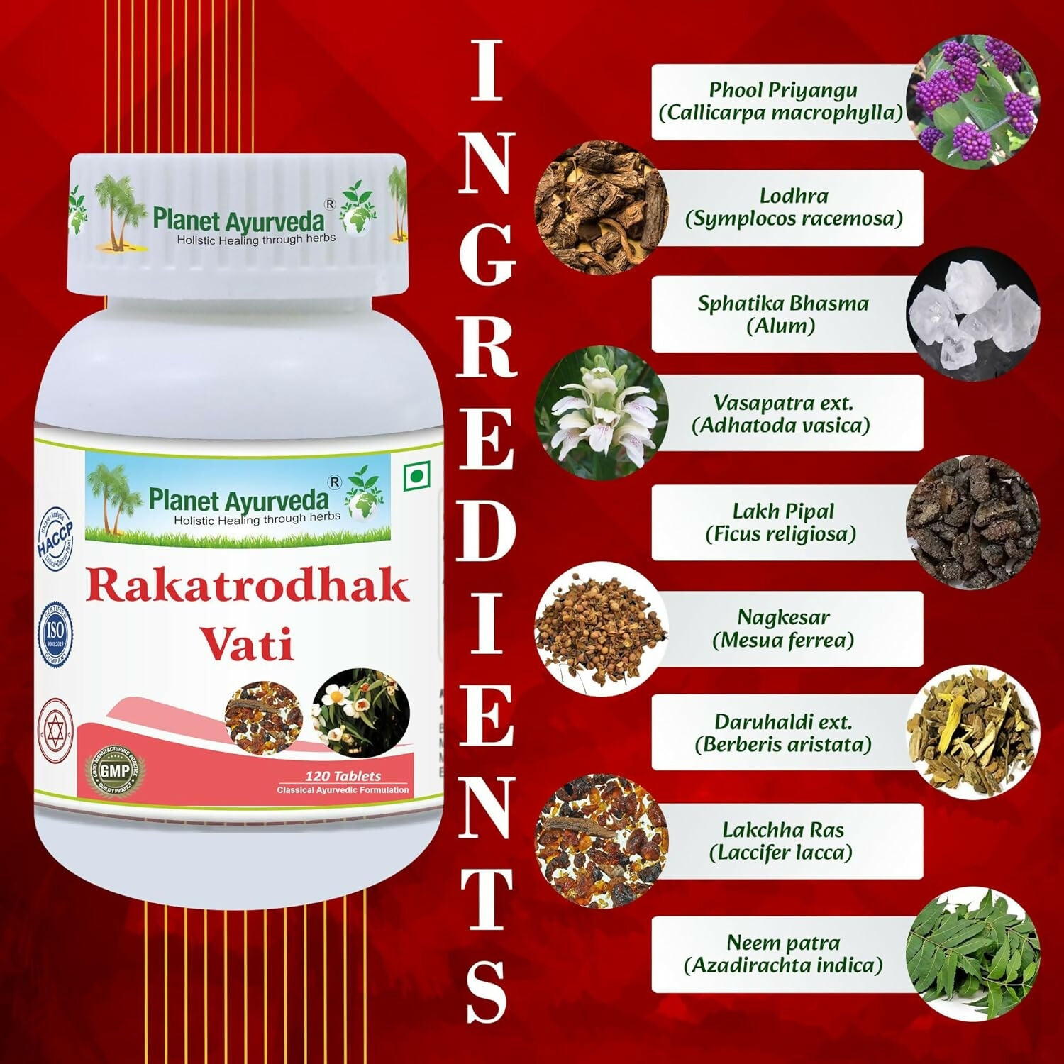 Planet Ayurveda Rakatrodhak Vati - Distacart