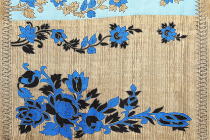 Vamika blue Printed Art Silk Saree - Distacart