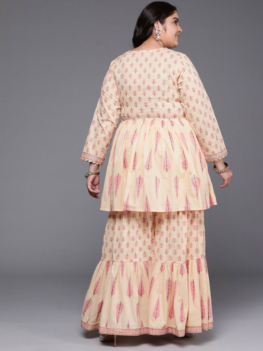 Ahalyaa Women's Traditional wear Co-ords - Tan - Distacart