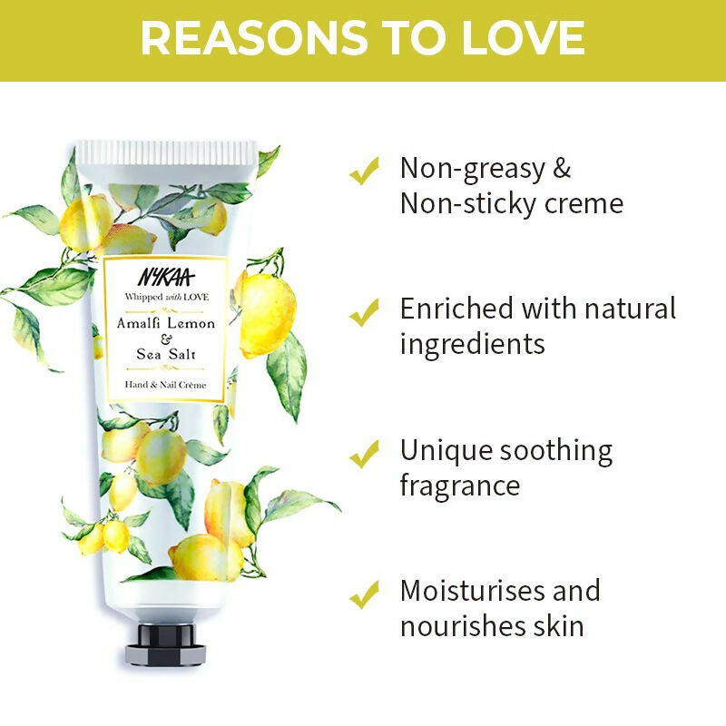 Nykaa Amalfi Lemon & Sea Salt Hand & Nail Creme - Distacart