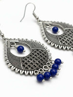 Thumbnail for NVR Women German Silver Oxidised Chandbali Earrings - Distacart