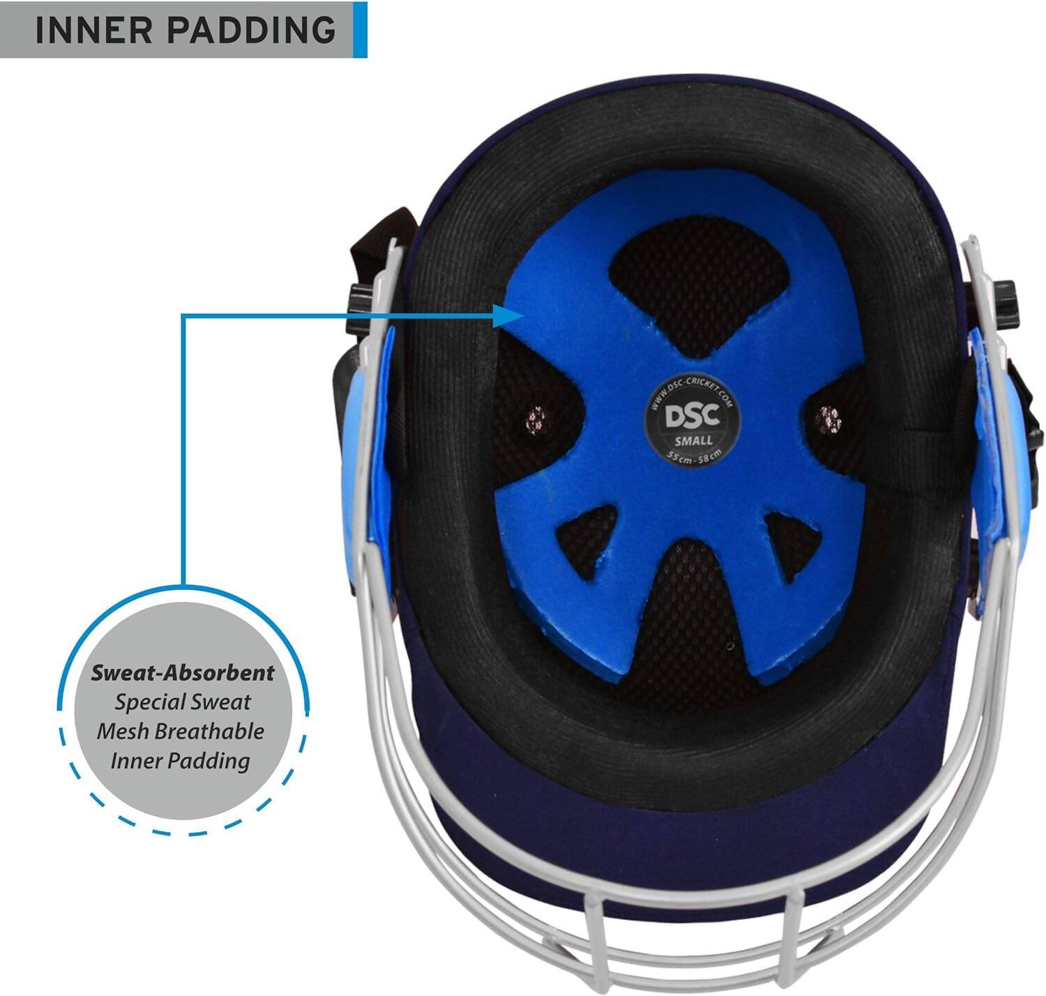 DSC Guard Cricket Helmet Small (Navy) - Distacart
