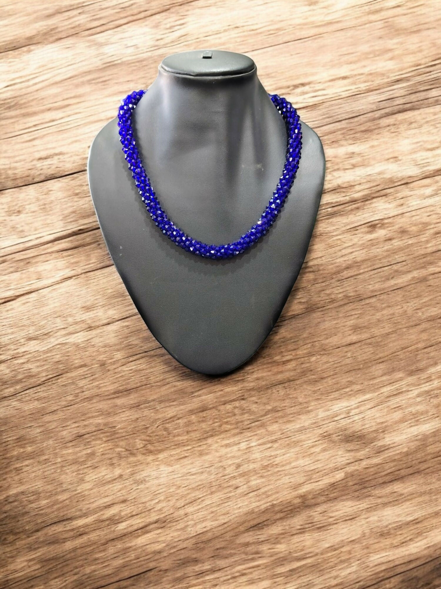Inhanns Noor-E-Jalwa – Handmade Crystal Bead Necklace -Adjustable - Blue Only Necklace - Distacart