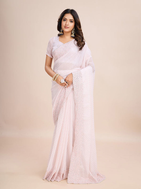 kasee Embellished Poly Georgette Ready to Wear Saree - Distacart