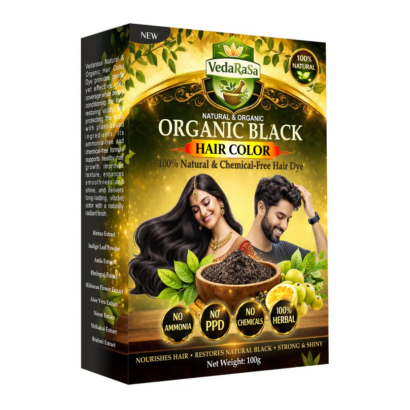 VedaRasa Natural & Organic Black Hair Color - Distacart