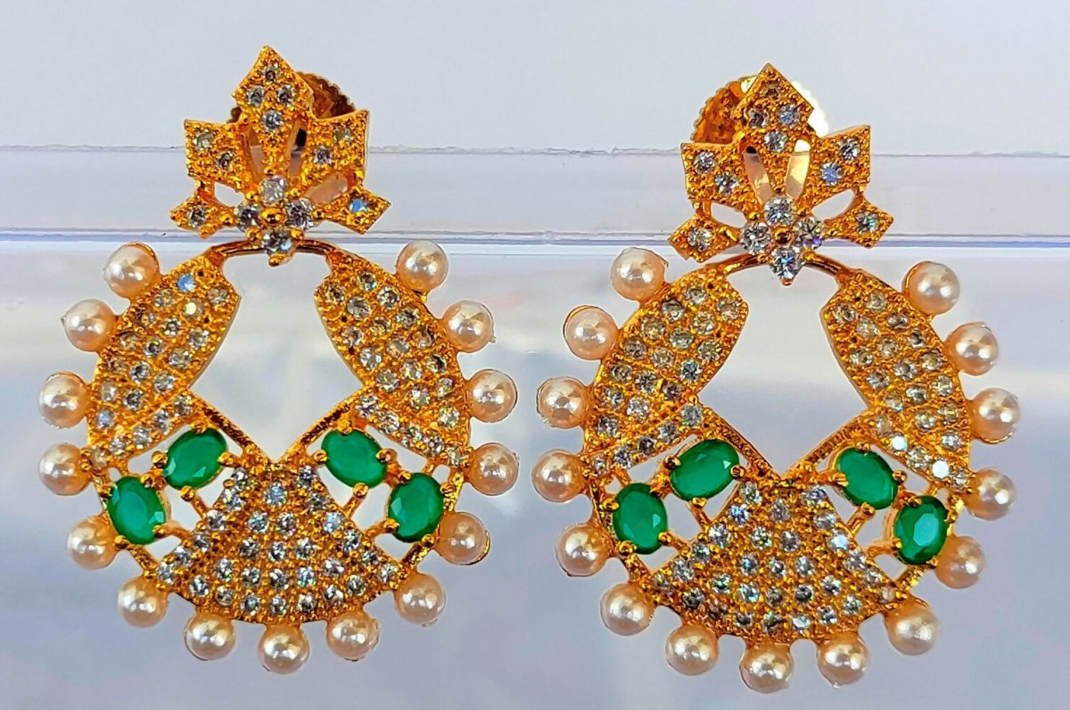 Ad Emerald Designer Earrings - Distacart
