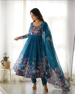 Thumbnail for Joban Fashion Rama Kurta Set Organza Sequin Embroidery Work - Distacart