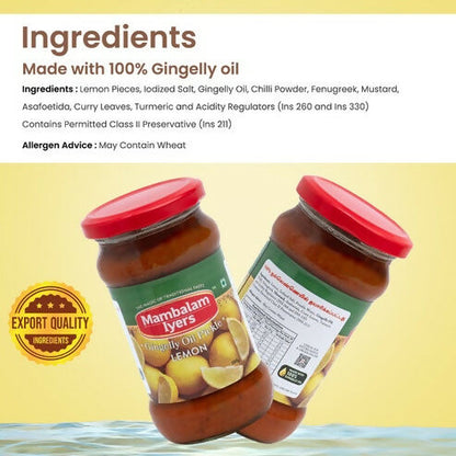 Mambalam Iyers Lemon Pickle - Distacart