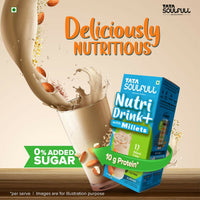 Thumbnail for Tata Soulfull Nutri Drink+ With Millets, 0% Added Sugar - Almond Flavor - Distacart