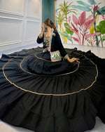 Thumbnail for Preksha Creation Rayon Cotton Fabric Women Lehenga Choli - Black - Distacart