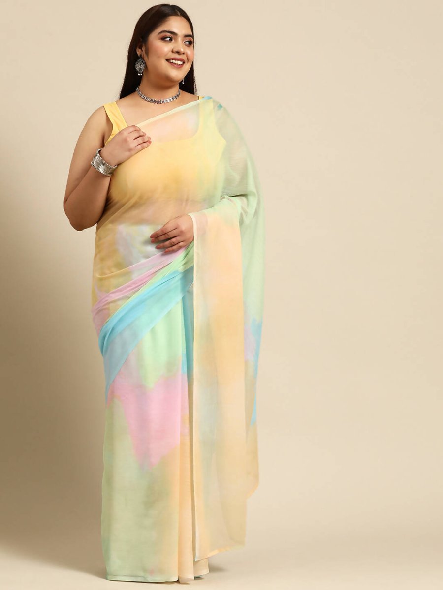 Ahalyaa Women's Traditional wear Saree - Yellow - Distacart